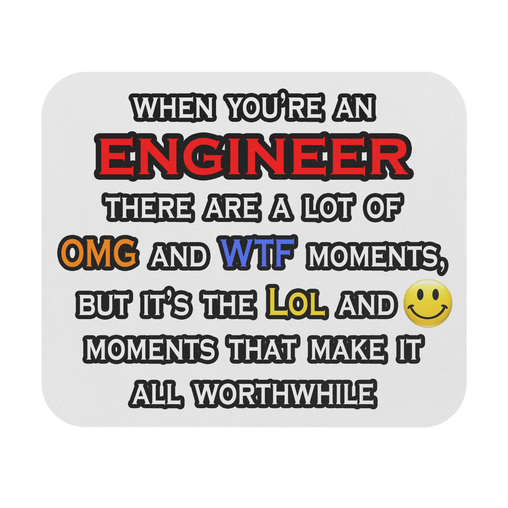 Engineer ... OMG WTF LOL - Mouse Pad (Rectangle)