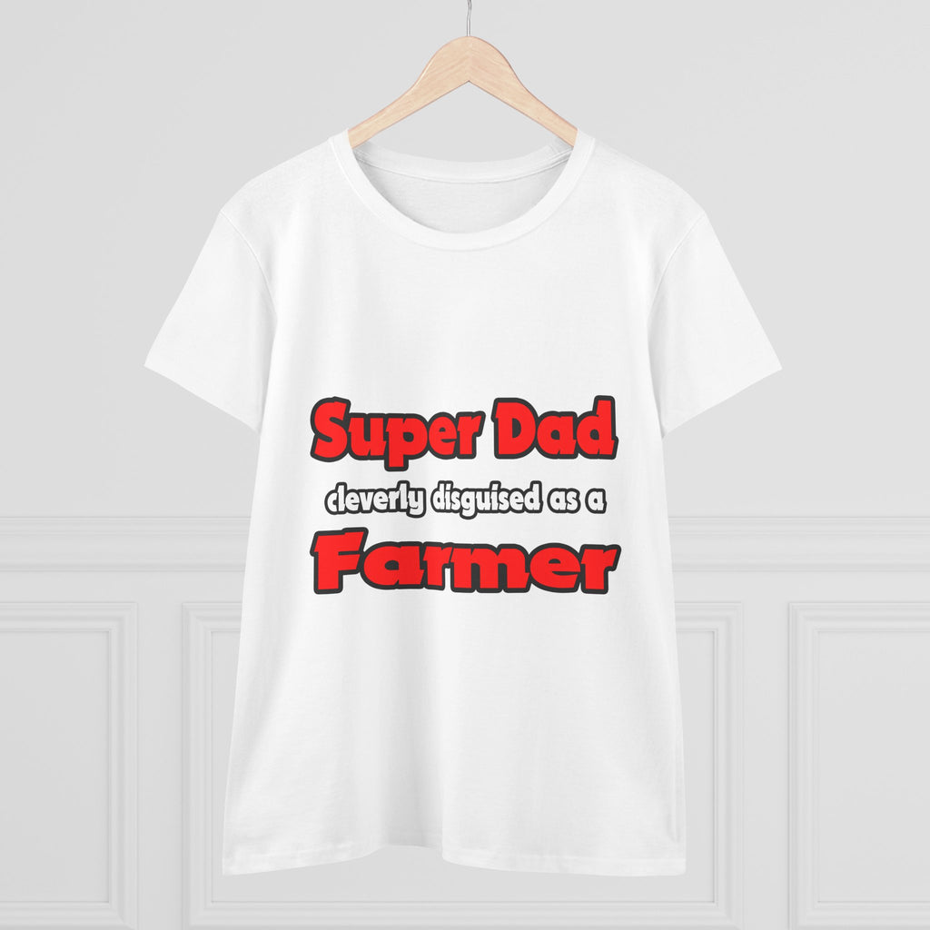 Super Dad ... Farmer - Women's Midweight Cotton Tee