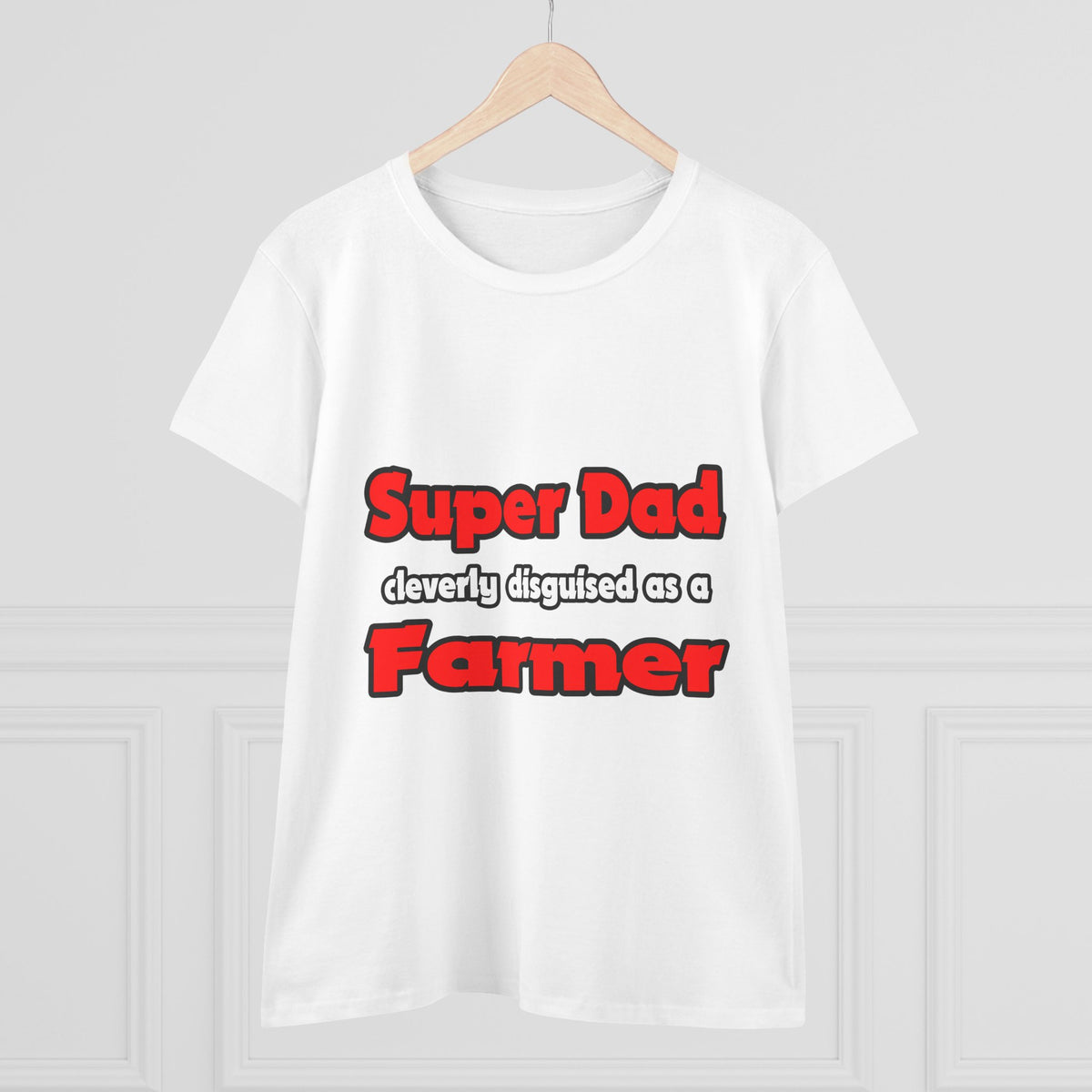 Super Dad ... Farmer - Women's Midweight Cotton Tee