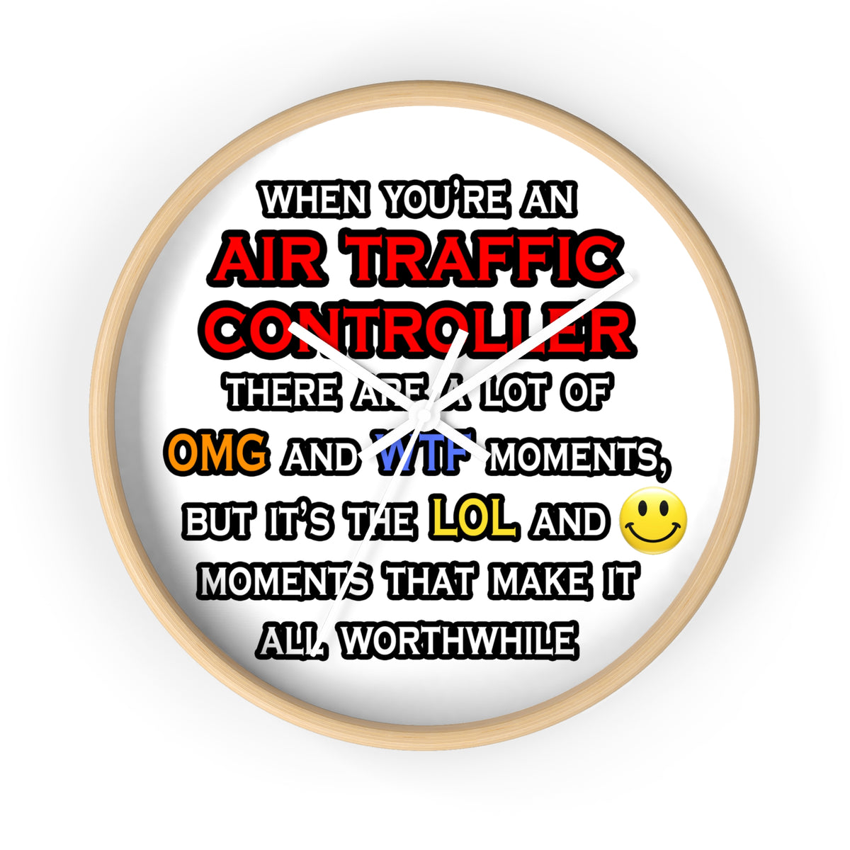 Funny Air Traffic Controller ... OMG WTF LOL - Wall Clock