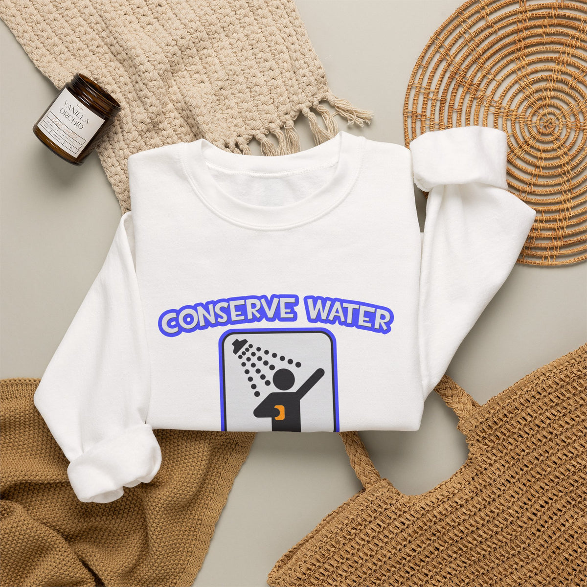 Conserve Water .. Shower With Dental Hygienist - Unisex Heavy Blend™ Crewneck Sweatshirt
