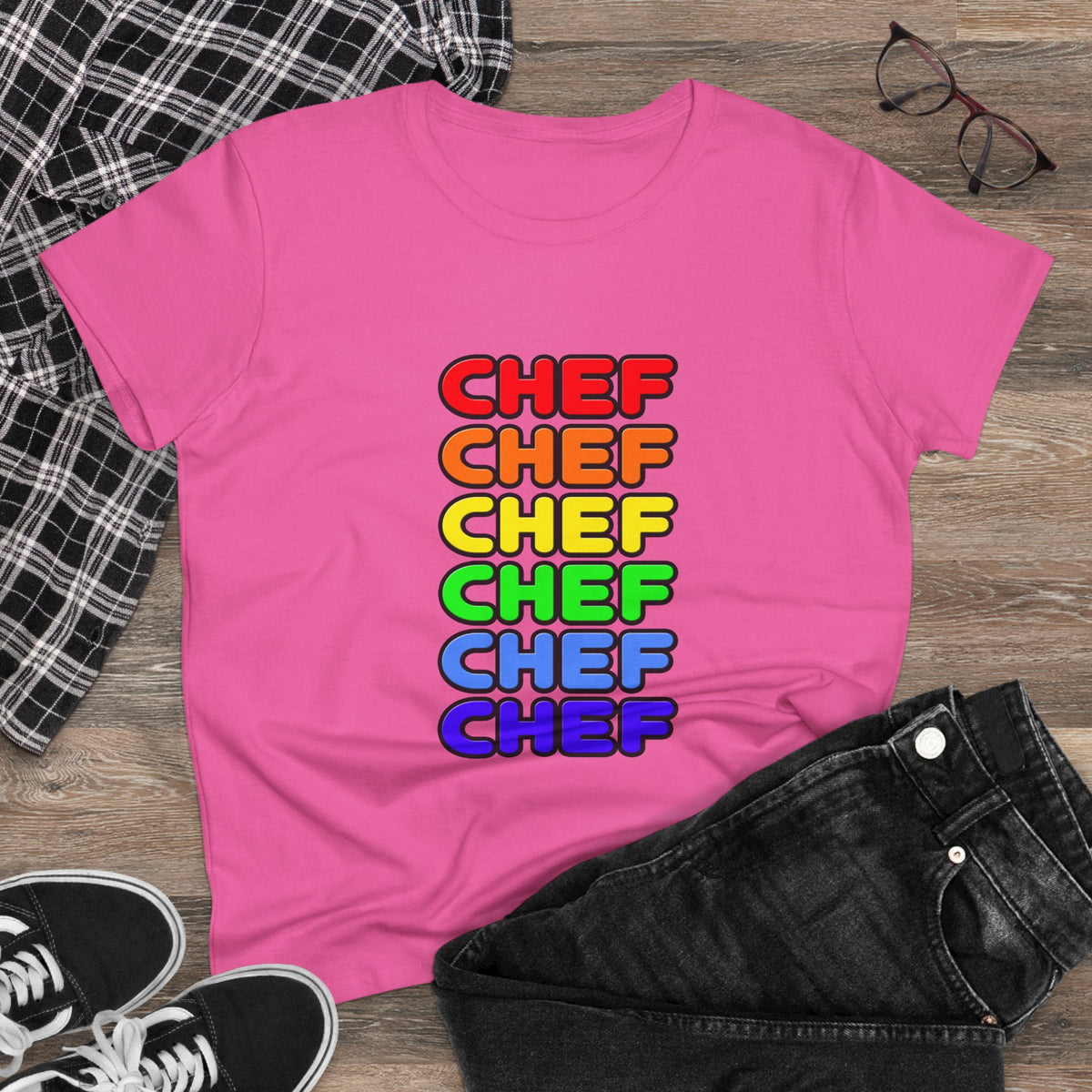 Rainbow Chef - Women's Midweight Cotton Tee