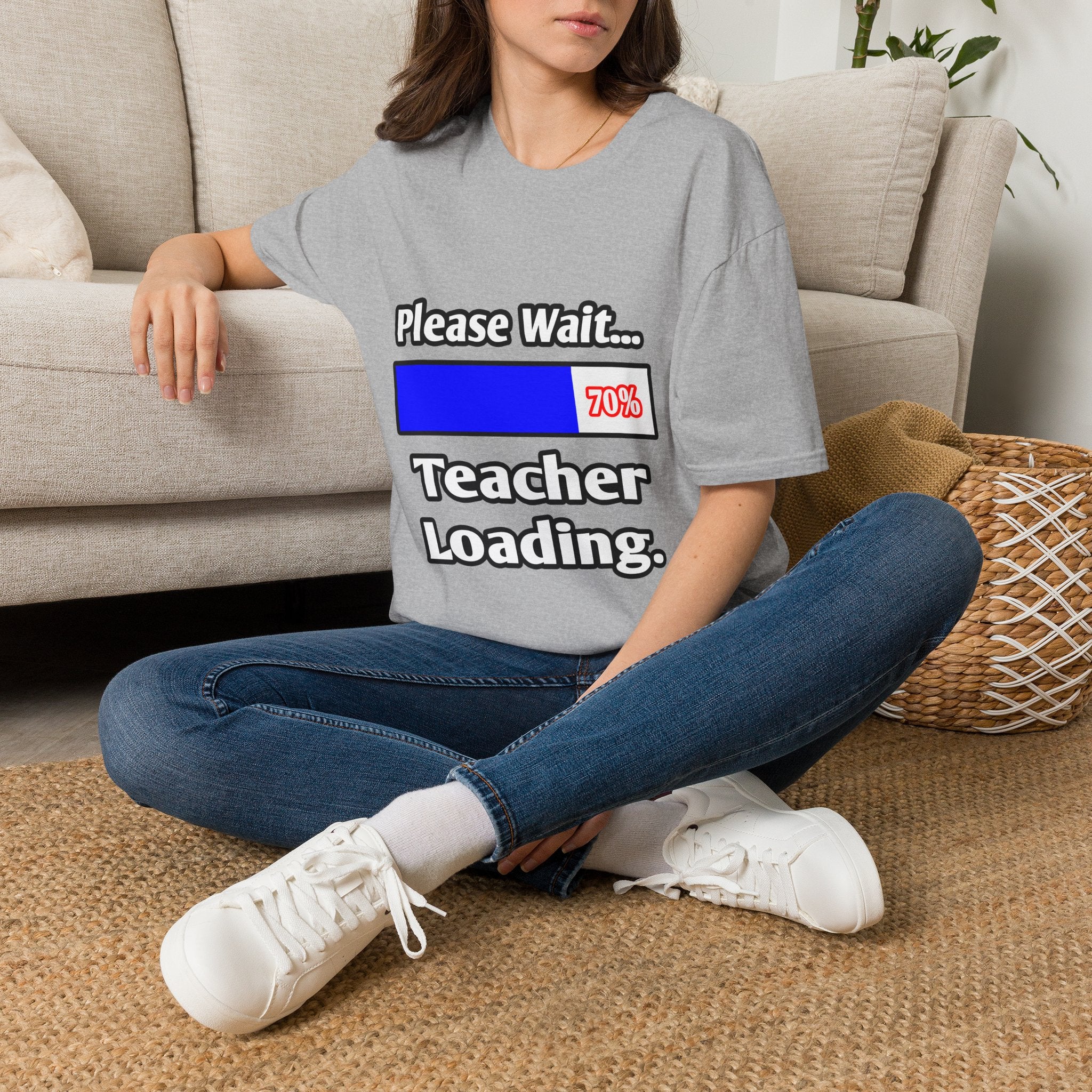 Please Wait...Teacher Loading - Unisex Softstyle T-Shirt