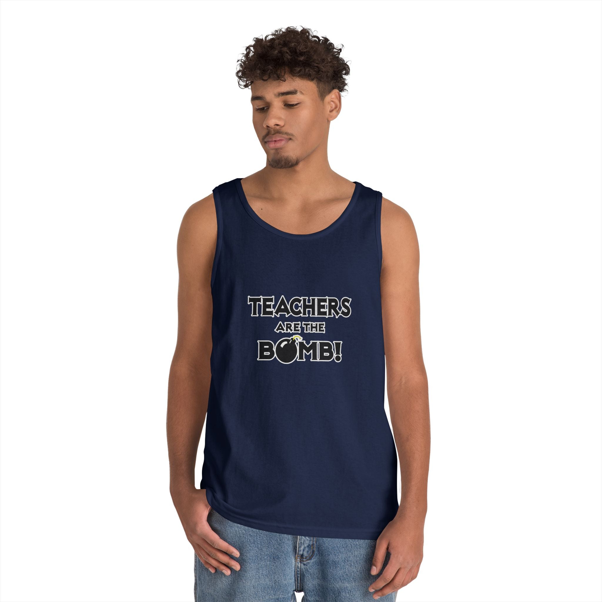 Teachers Are The Bomb! - Unisex Heavy Cotton Tank Top