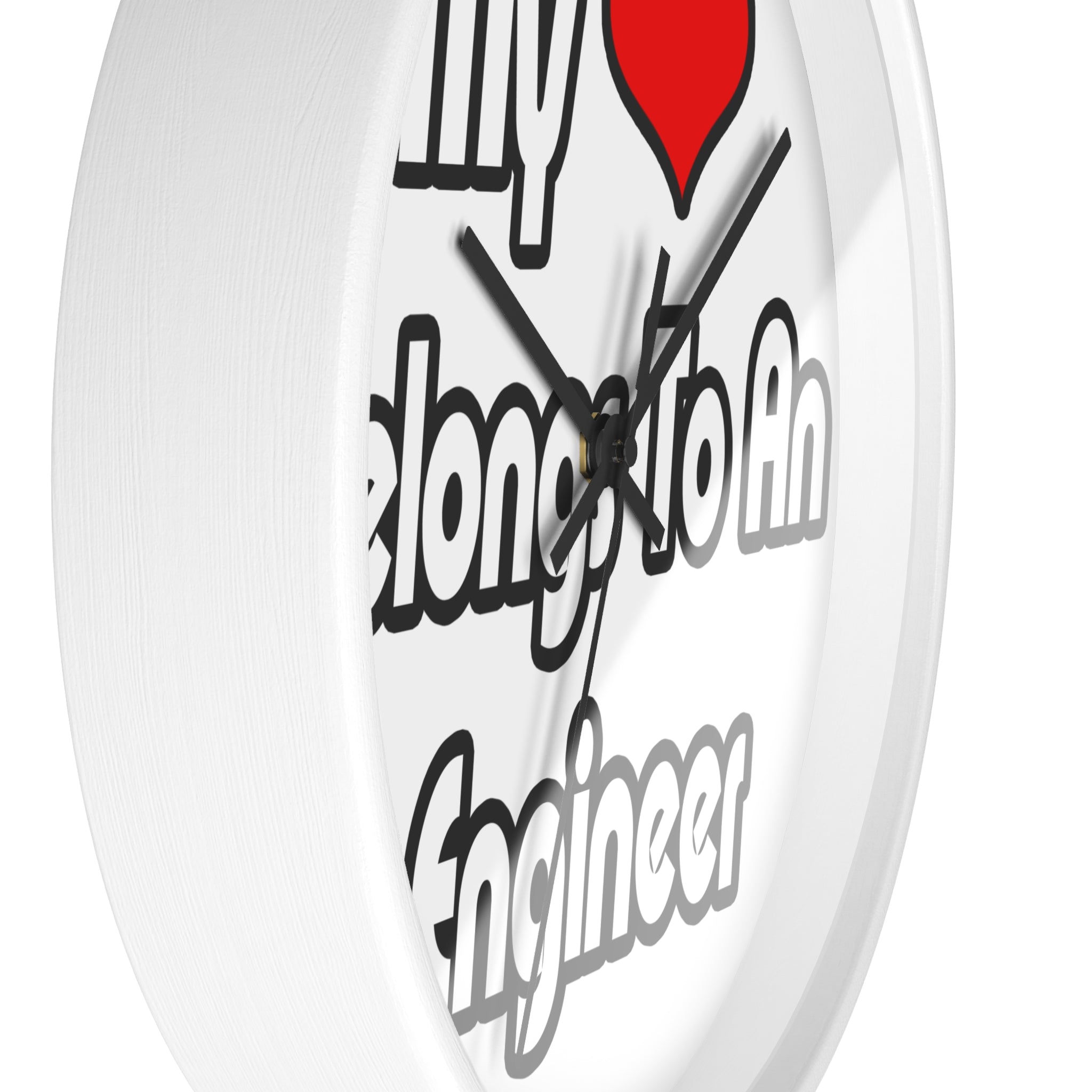 My Heart Belongs To An Engineer - Wall Clock