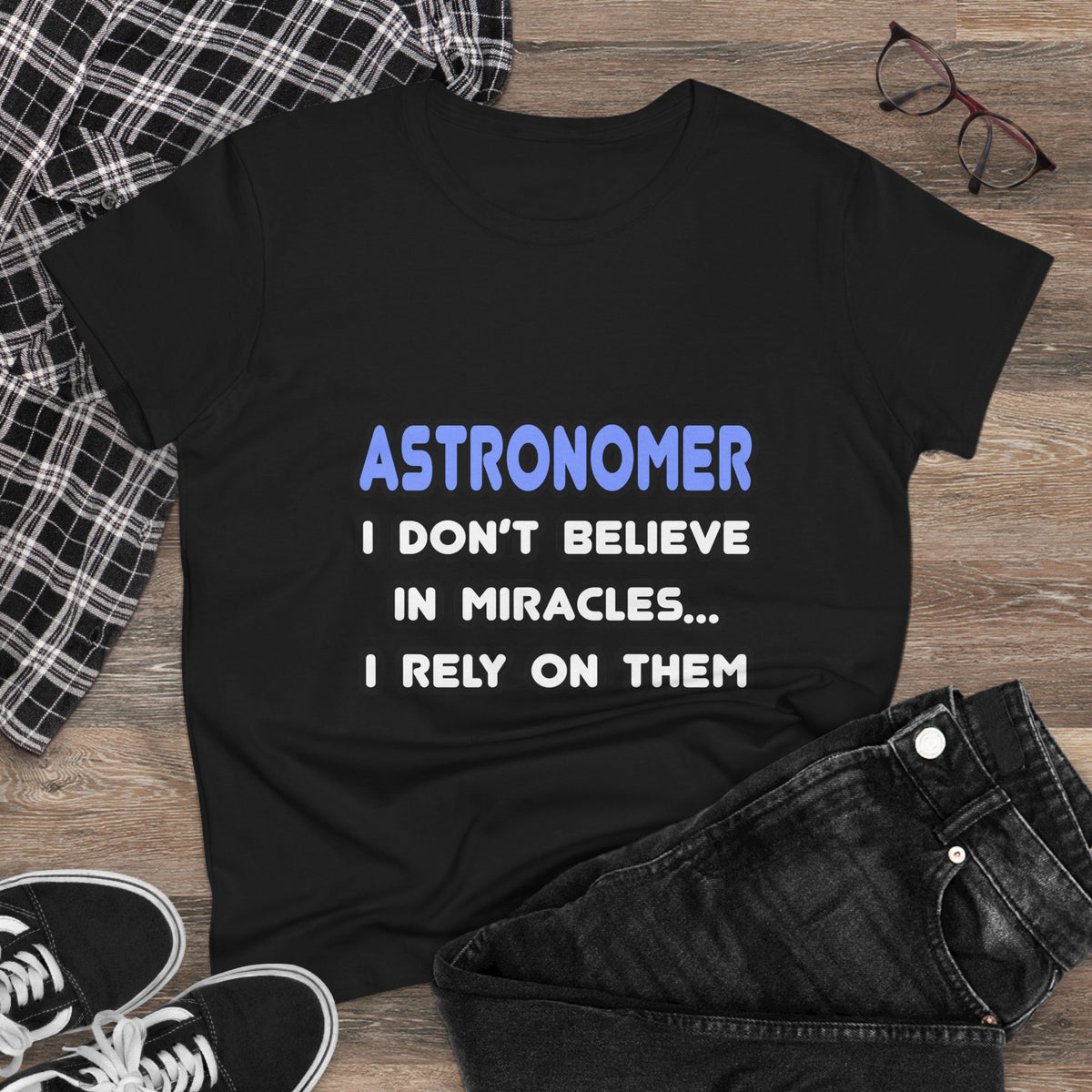 Miracles and Astronomers - Women's Midweight Cotton Tee