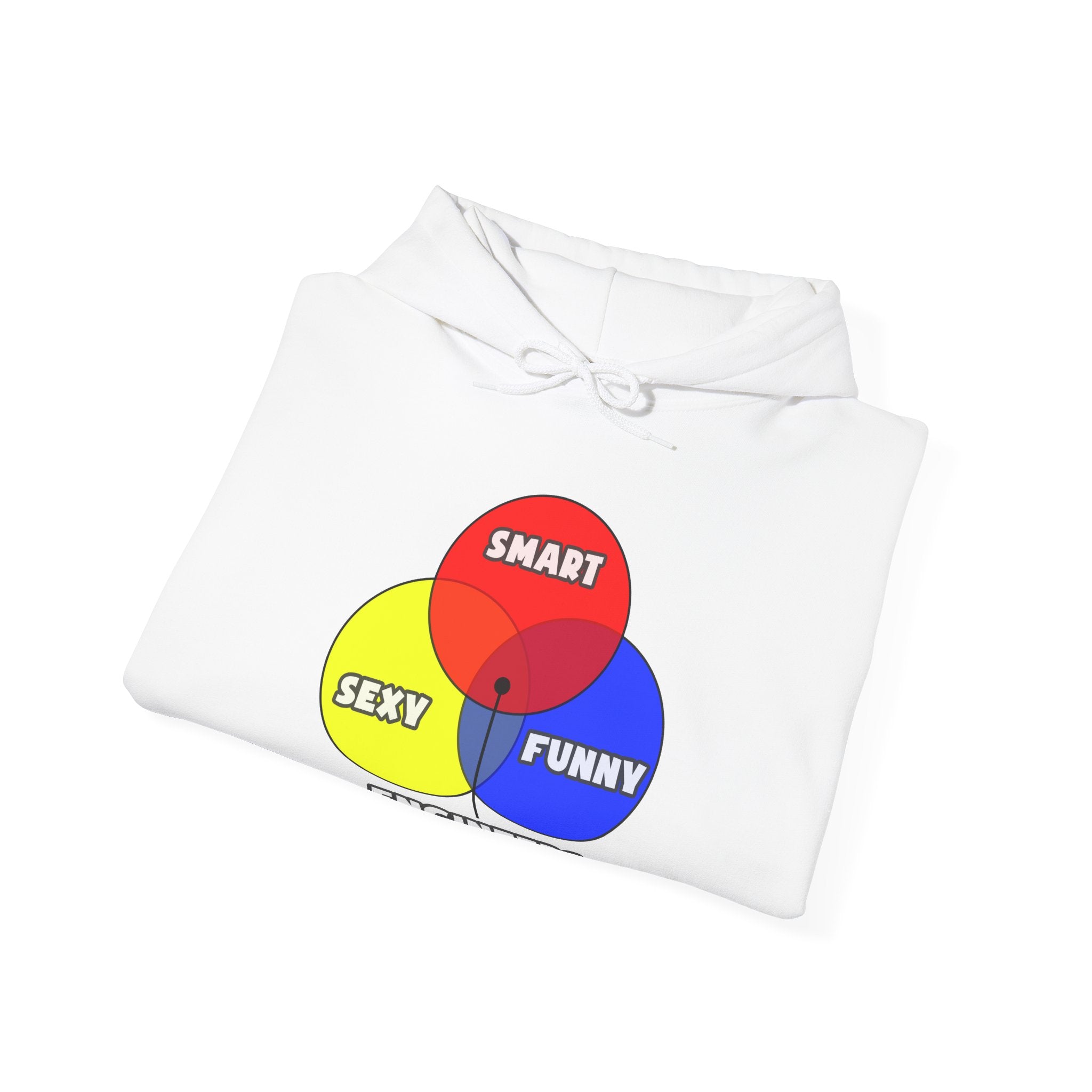 Venn Diagram .. Engineers - Unisex Heavy Blend™ Hooded Sweatshirt