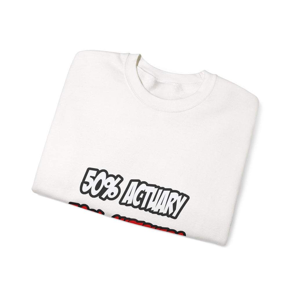 Half Actuary...Half Superhero - Unisex Heavy Blend™ Crewneck Sweatshirt