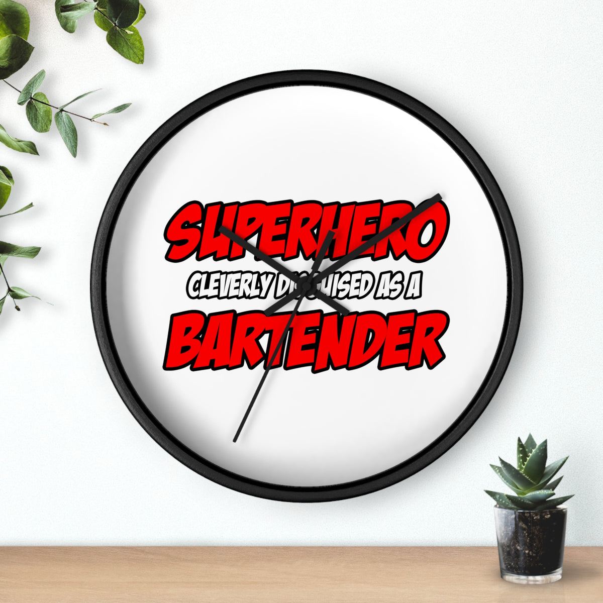 Superhero...Bartender - Wall Clock