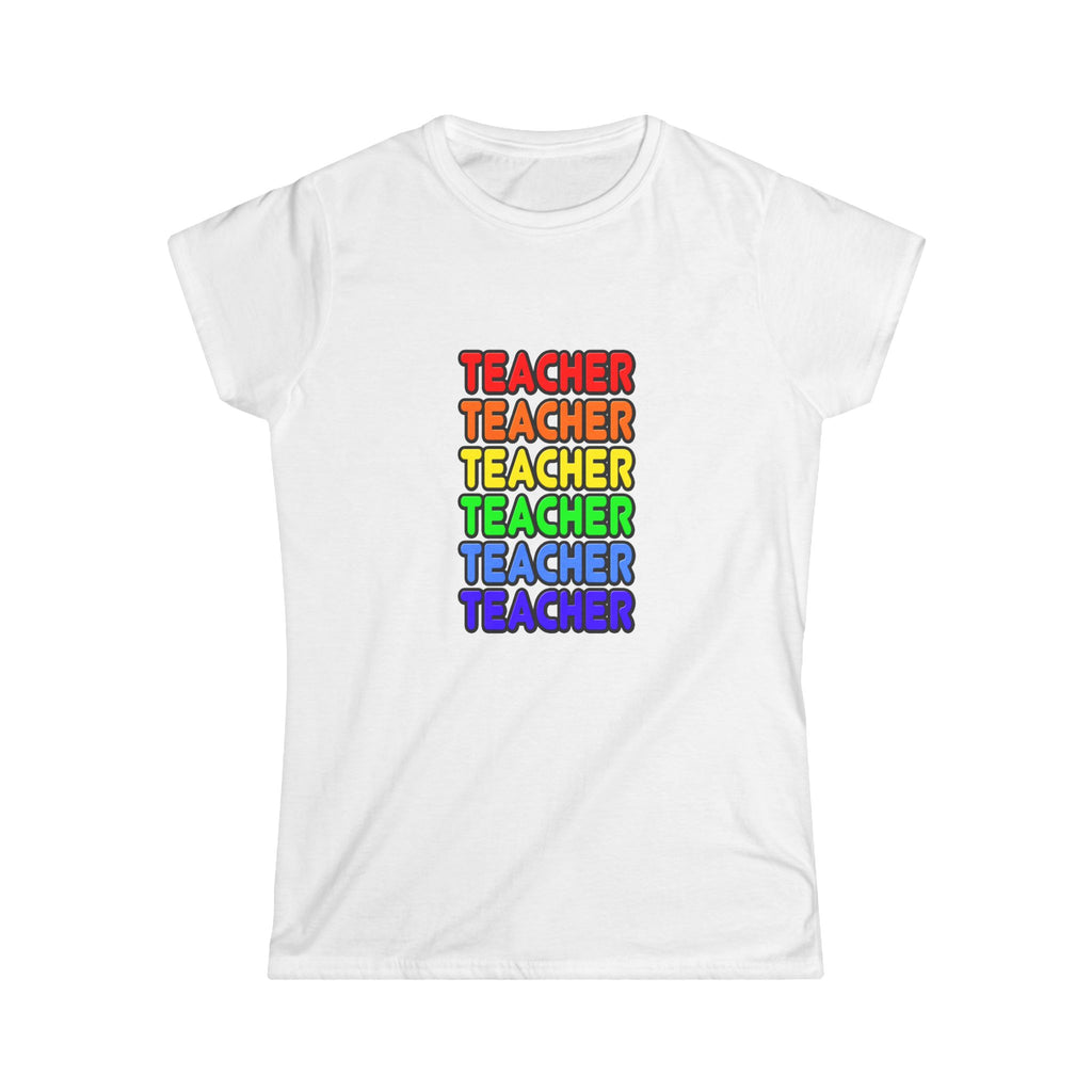 Rainbow Teacher - Women's Softstyle Tee