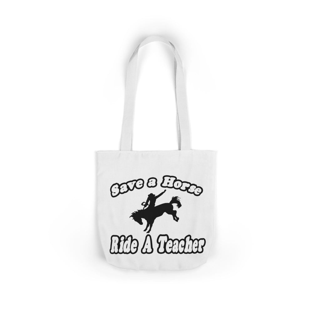 save horse ride teacher - Canvas Tote Bag, 5-Color Straps