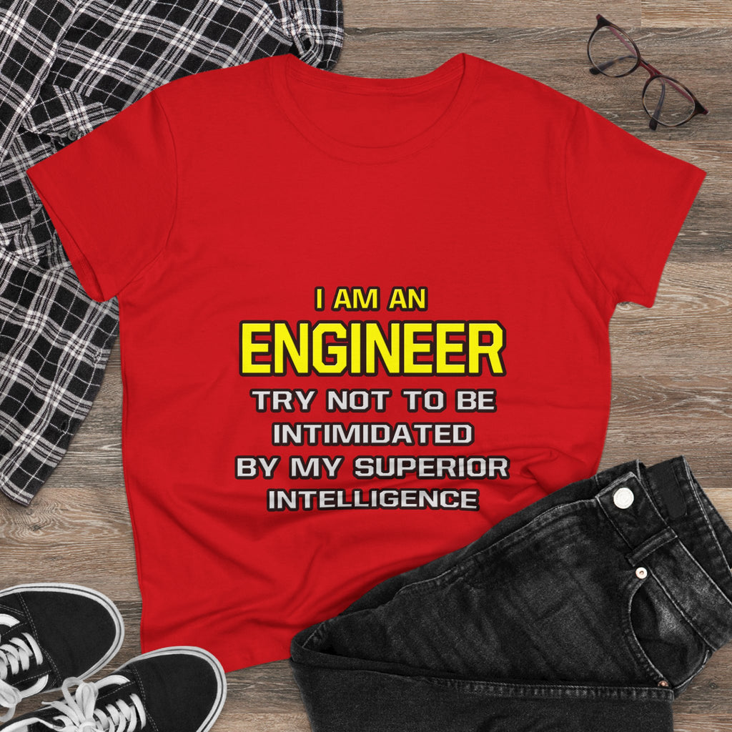 Engineer...Superior Intelligence - Women's Midweight Cotton Tee