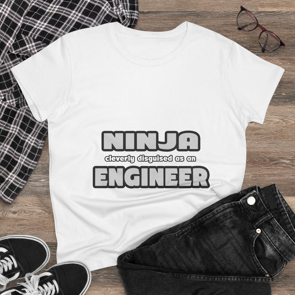 Ninja Cleverly Disguised As An Engineer - Women's Midweight Cotton Tee