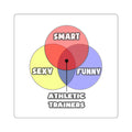 Venn Diagram .. Athletic Trainers - Square Stickers