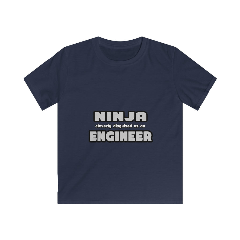 Ninja Cleverly Disguised As An Engineer - Kids Softstyle Tee
