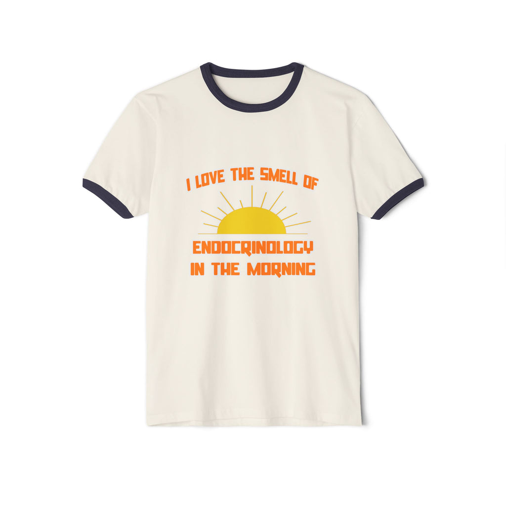 Smell of Endocrinology in the Morning - Unisex Cotton Ringer T-Shirt