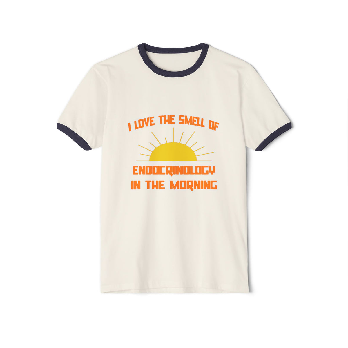 Smell of Endocrinology in the Morning - Unisex Cotton Ringer T-Shirt