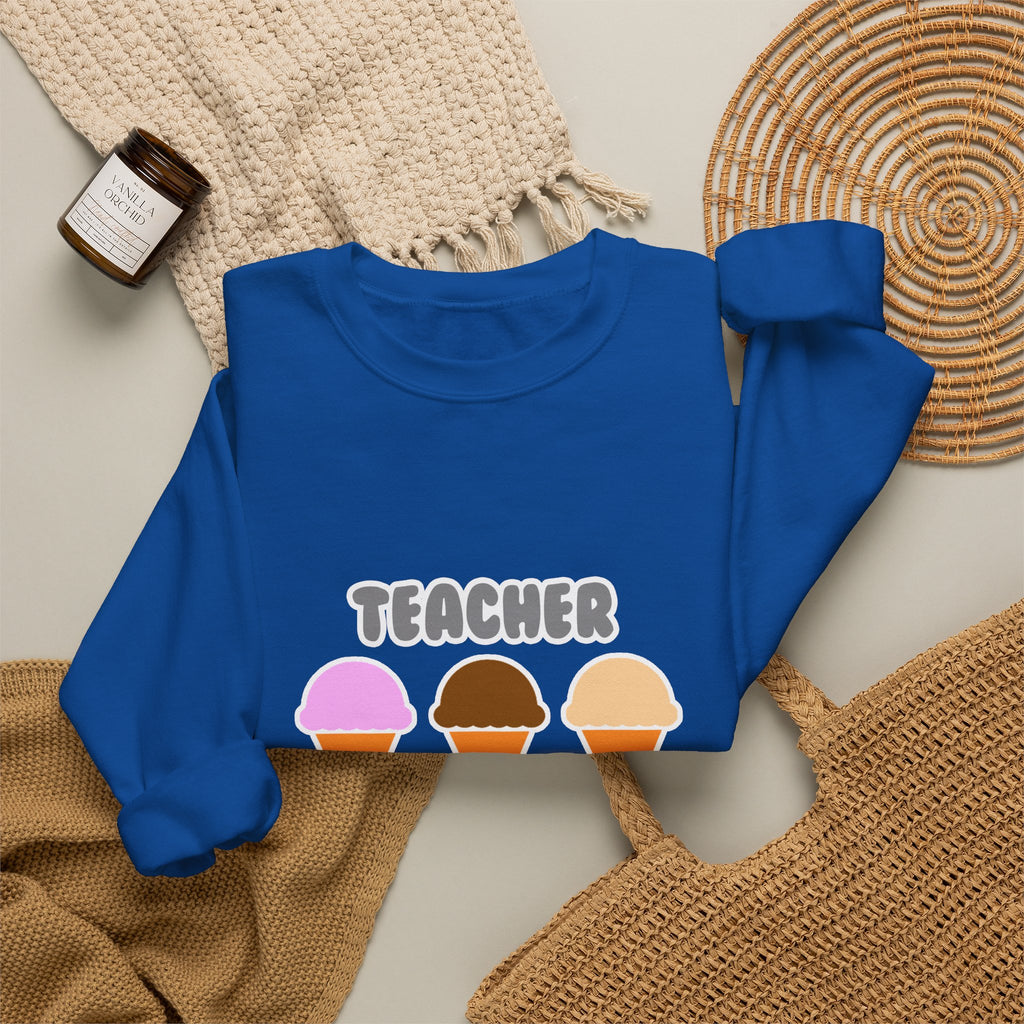 Teacher ... Will Work For Ice Cream - Unisex Heavy Blend™ Crewneck Sweatshirt