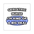 Geriatric Nurse ... I'm Kind of a Big Deal - Square Stickers
