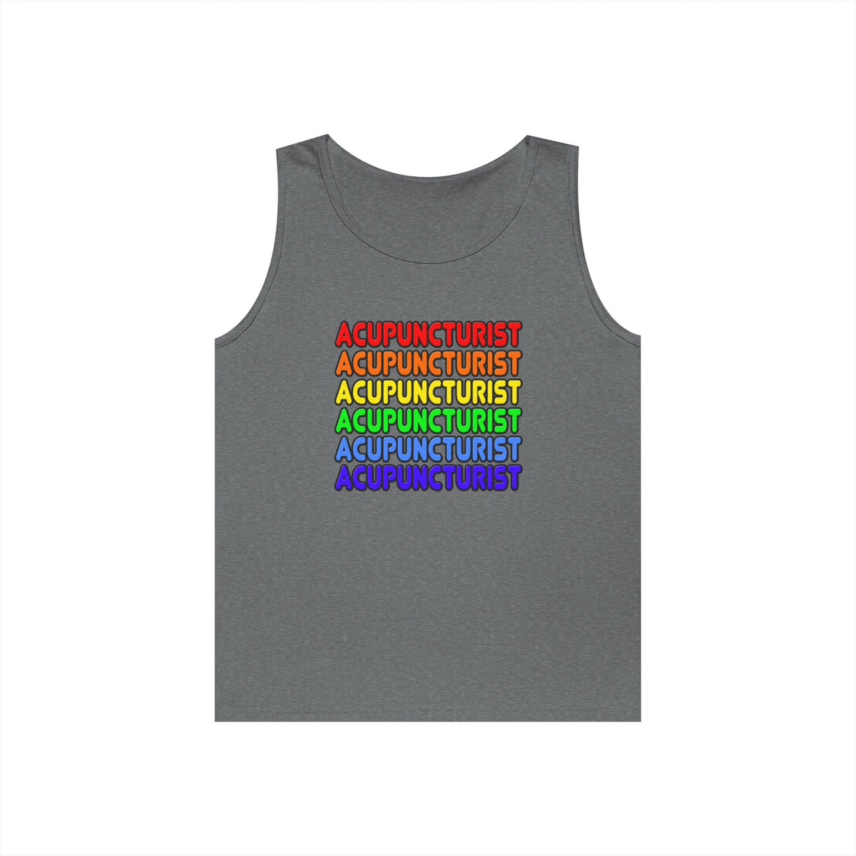 Rainbow Acupuncturist - Unisex Heavy Cotton Tank Top