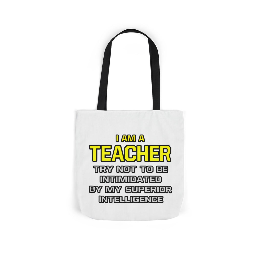 Teacher...Superior Intelligence - Canvas Tote Bag, 5-Color Straps