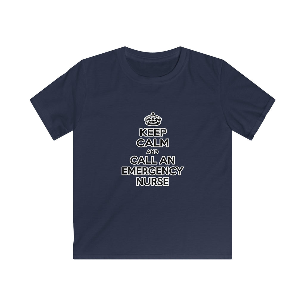 Keep Calm and Call an Emergency Nurse - Kids Softstyle Tee