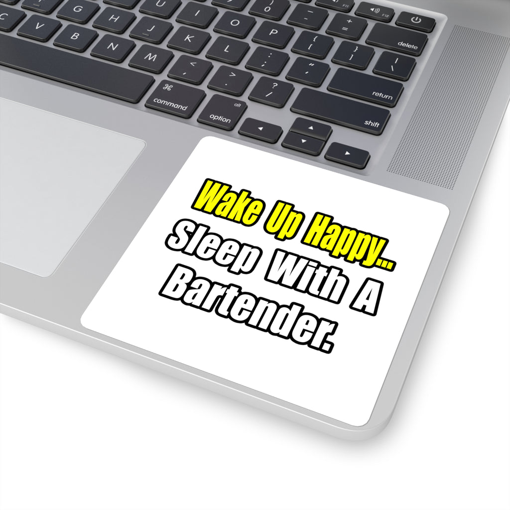 Sleep With a Bartender - Square Stickers