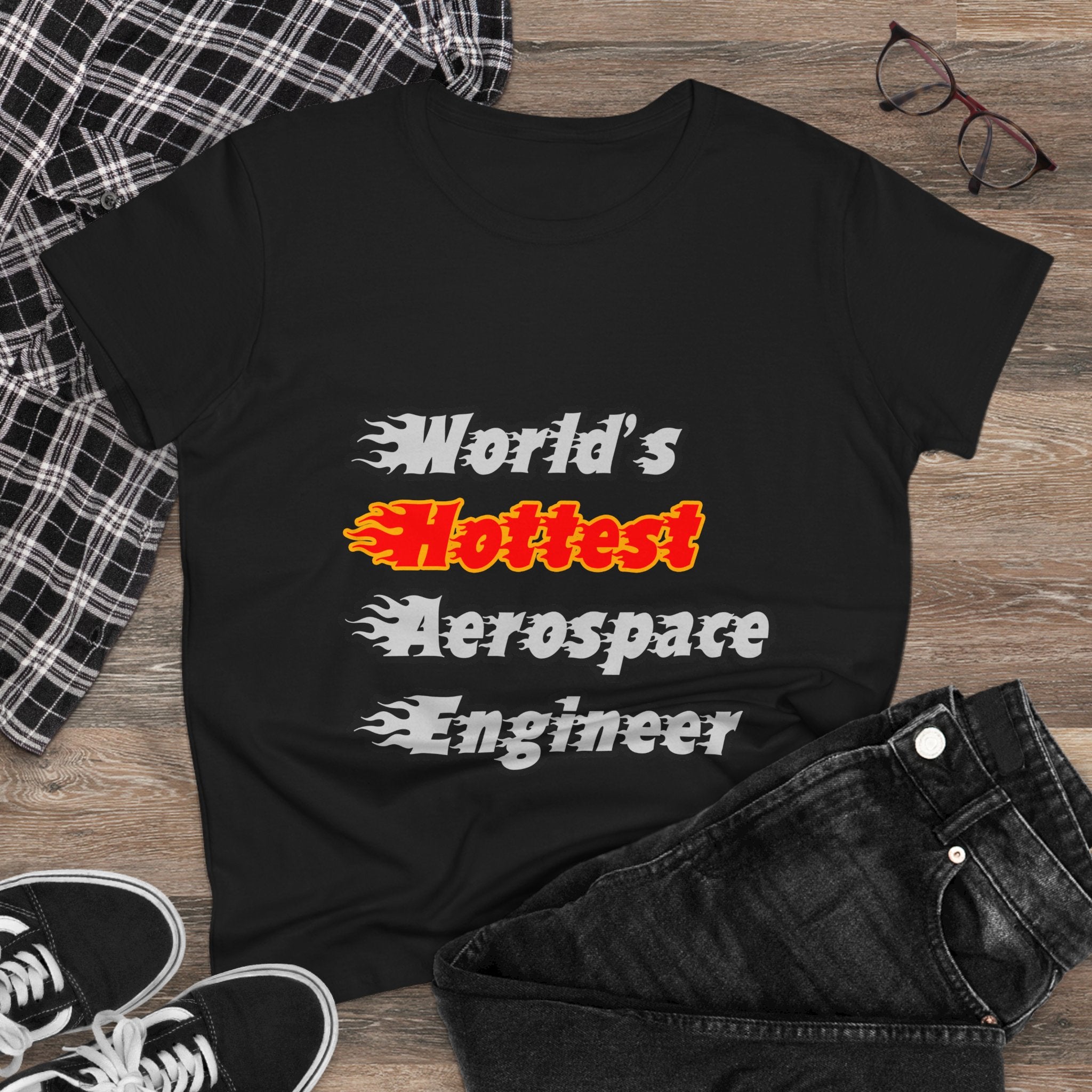 World's Hottest Aerospace Engineer - Women's Midweight Cotton Tee