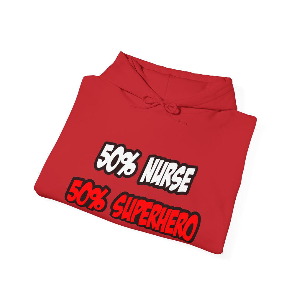 Half Nurse...Half Superhero - Unisex Heavy Blend™ Hooded Sweatshirt