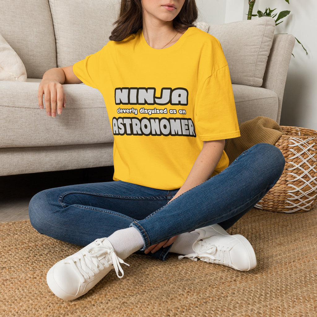 Ninja Cleverly Disguised As An Astronomer - Unisex Softstyle T-Shirt