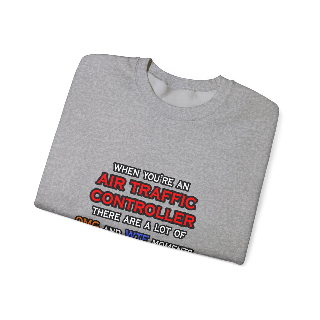 Funny Air Traffic Controller ... OMG WTF LOL - Unisex Heavy Blend™ Crewneck Sweatshirt