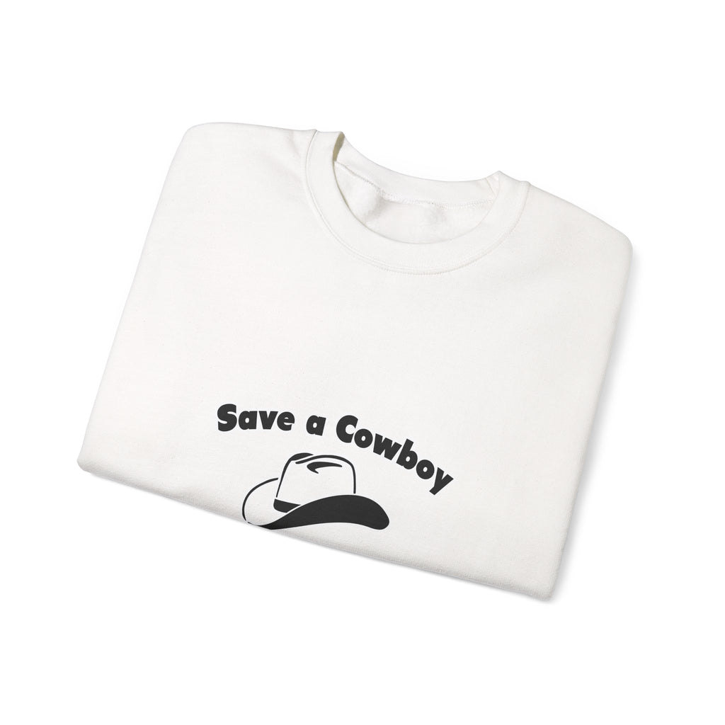 Save a Cowboy .. Ride an Engineer - Unisex Heavy Blend™ Crewneck Sweatshirt