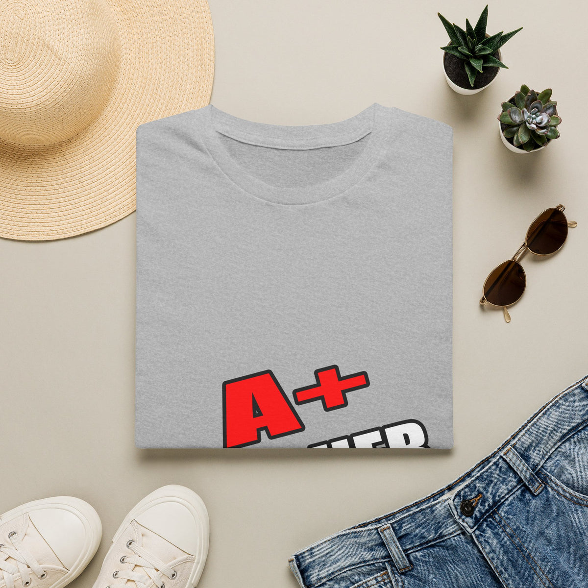 a plus teacher - Unisex Softstyle T-Shirt