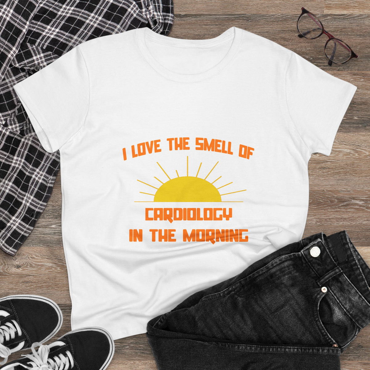 Smell of Cardiology in the Morning - Women's Midweight Cotton Tee