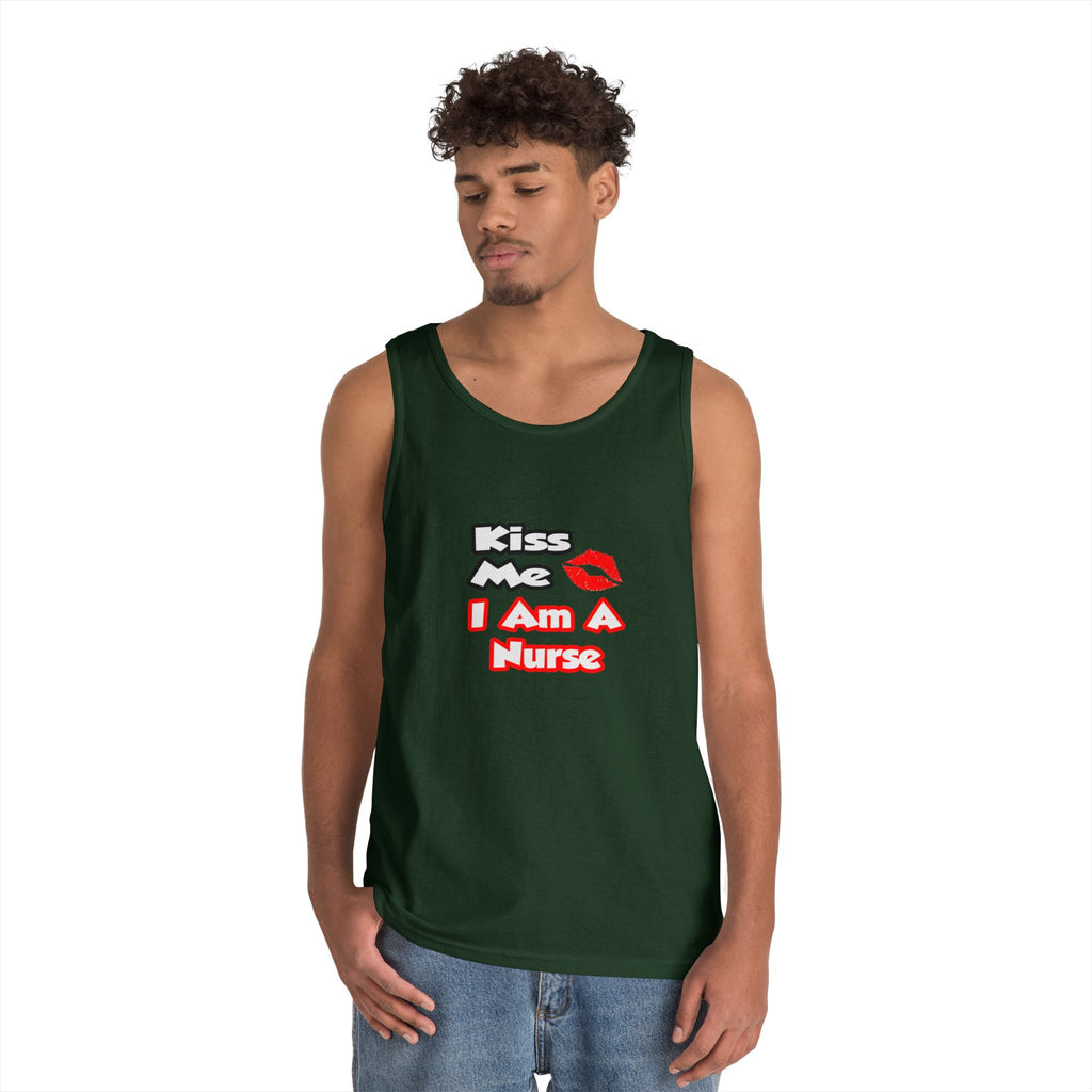 Kiss Me...I Am A Nurse - Unisex Heavy Cotton Tank Top
