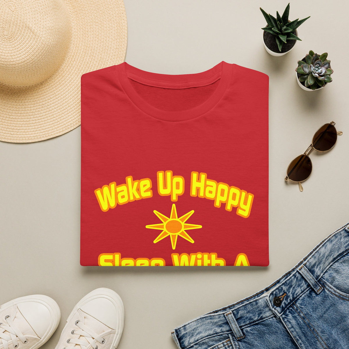 Wake Up Happy ... Sleep With a Bailiff - Unisex Softstyle T-Shirt