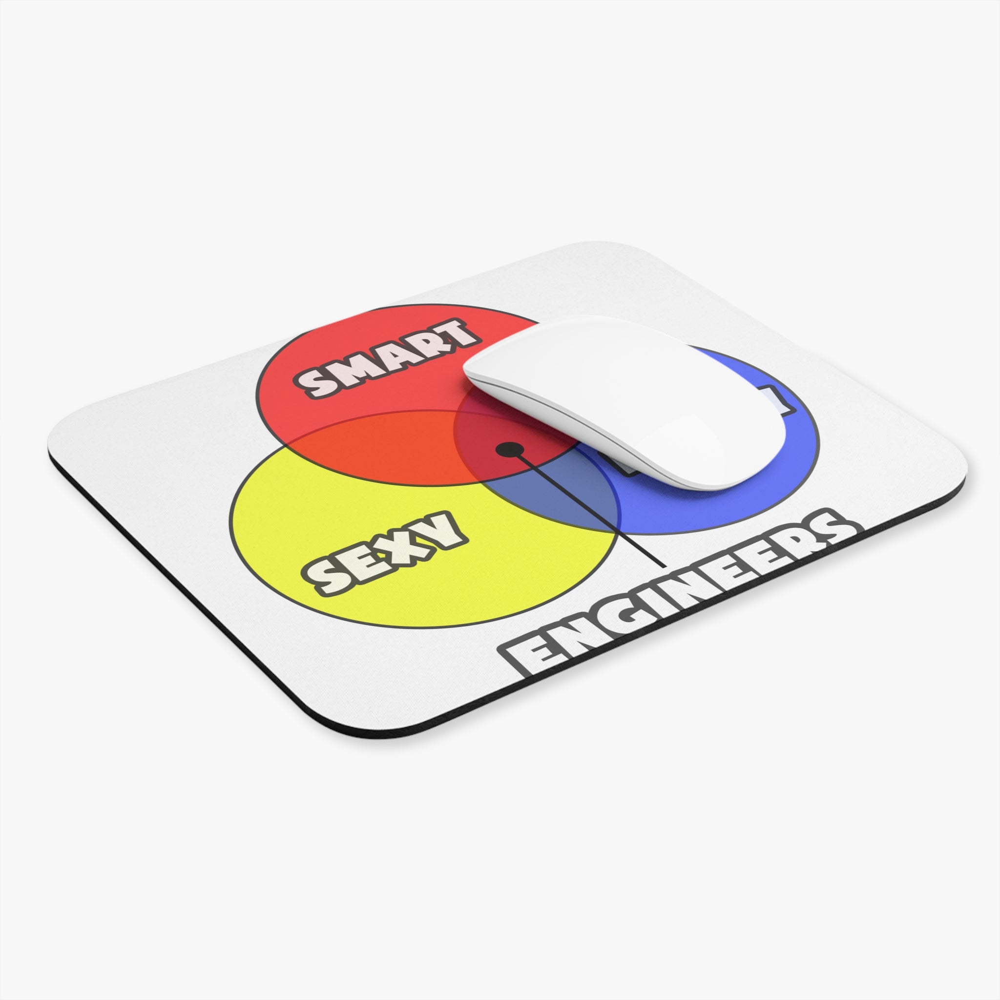 Venn Diagram .. Engineers - Mouse Pad (Rectangle)