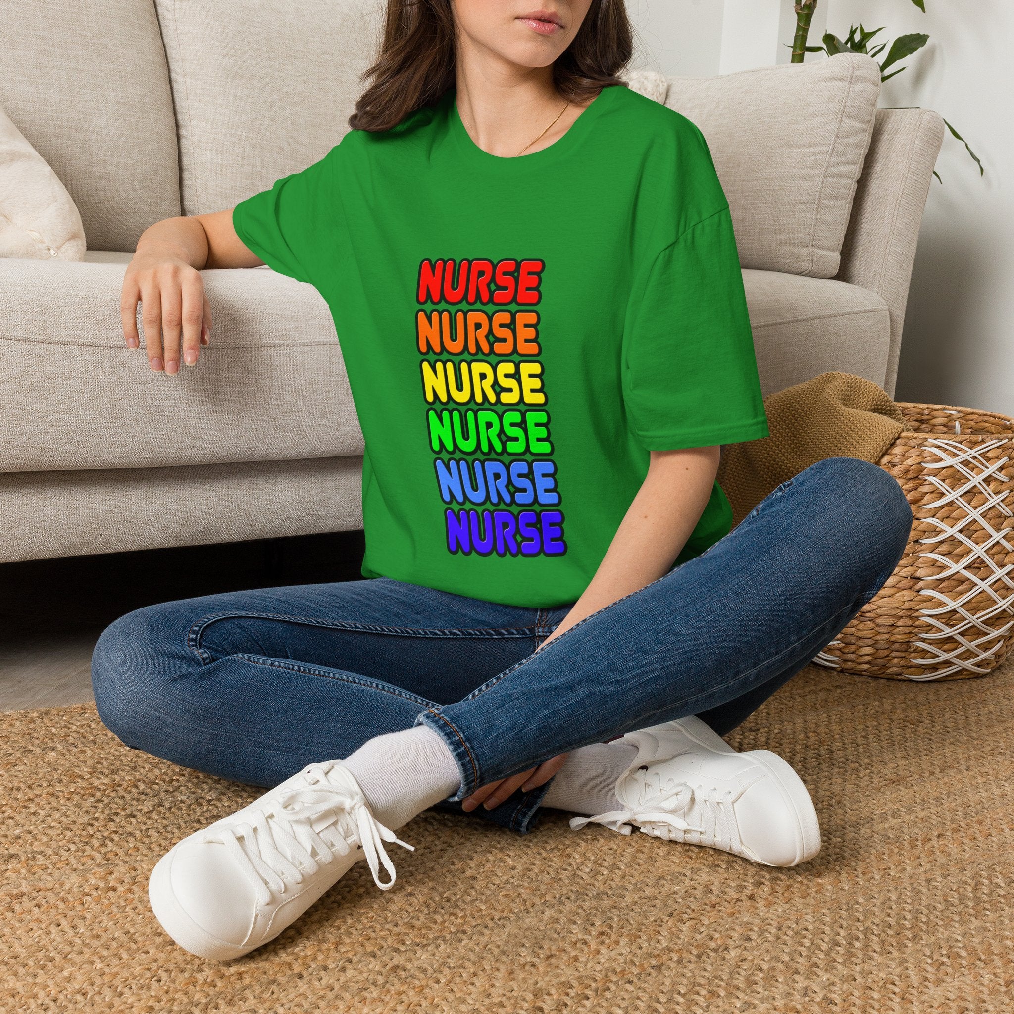 Rainbow Nurse - Unisex Softstyle T-Shirt