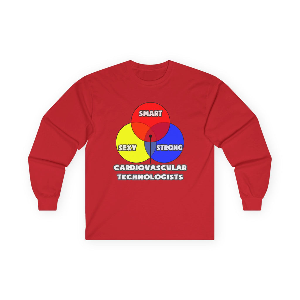 Venn Diagram .. Cardiovascular Technologists - Unisex Ultra Cotton Long Sleeve Tee
