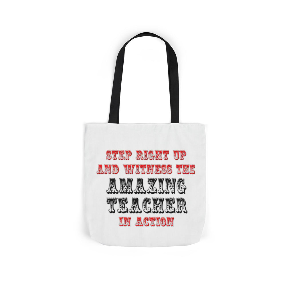 Amazing Teacher In Action - Canvas Tote Bag, 5-Color Straps
