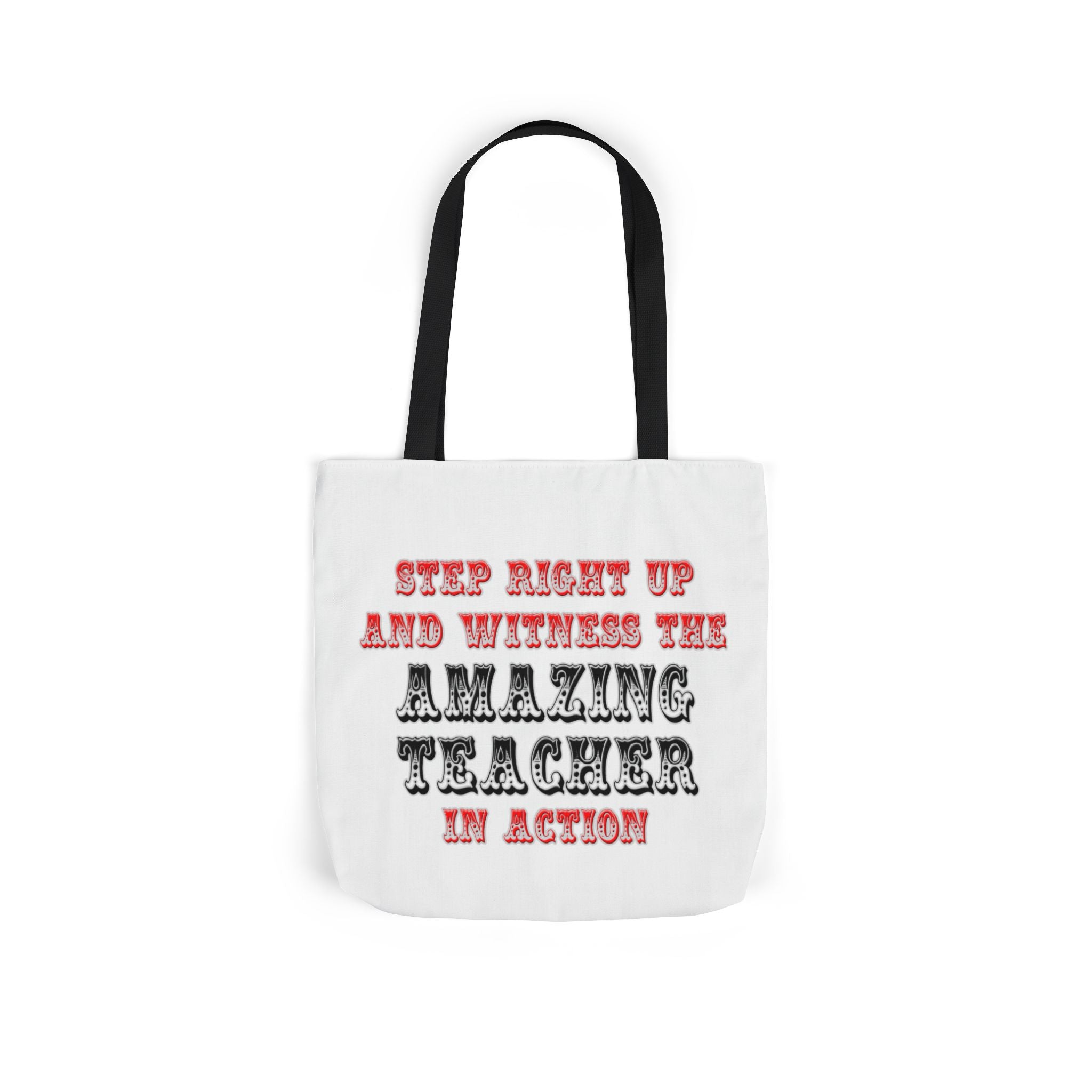 Amazing Teacher In Action - Canvas Tote Bag, 5-Color Straps