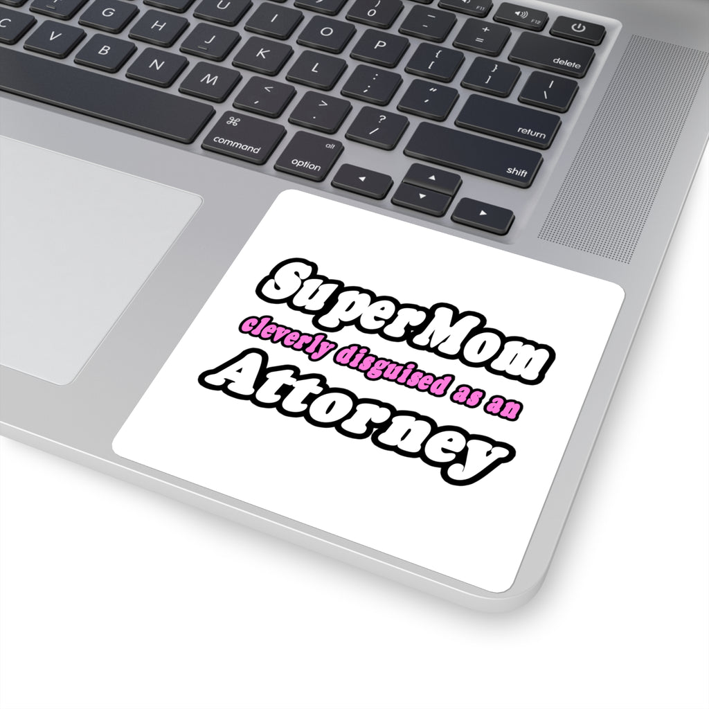 SuperMom Attorney - Square Stickers