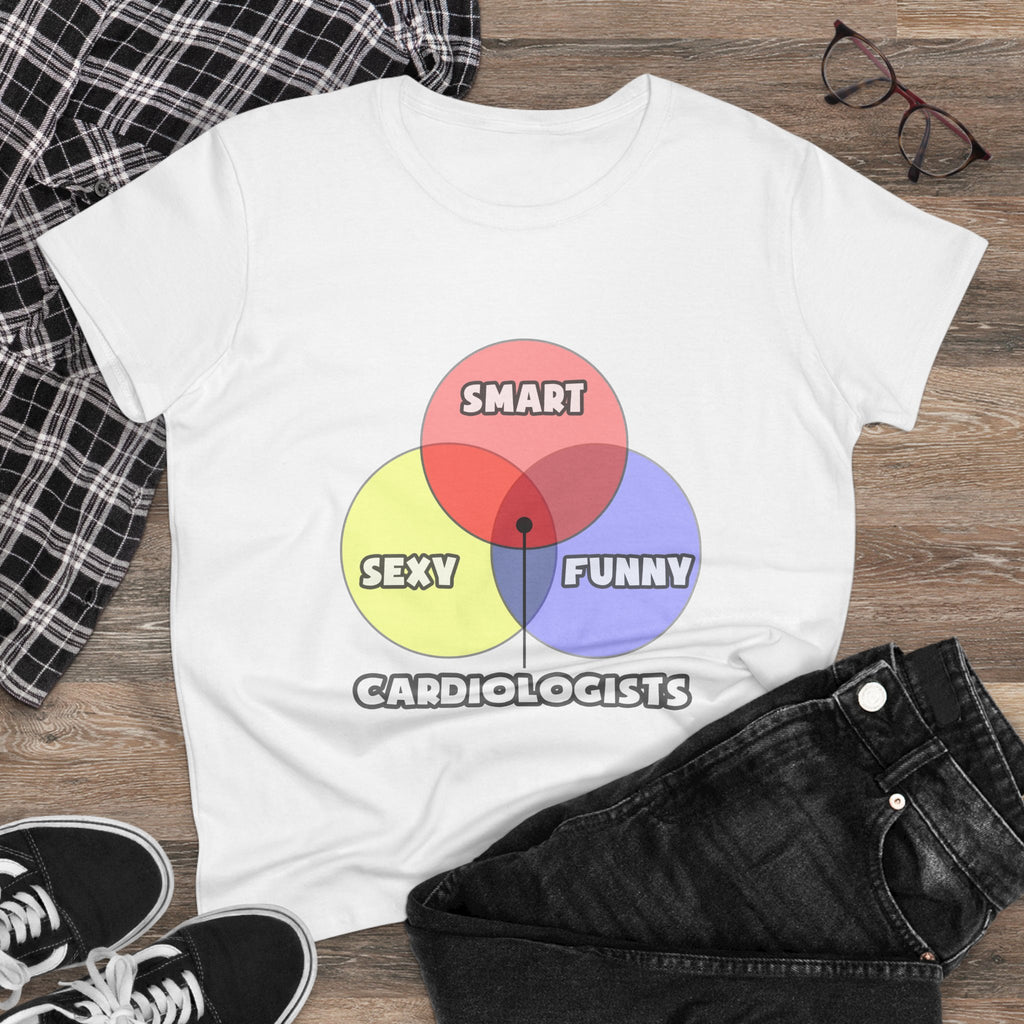 Venn Diagram .. Cardiologists - Women's Midweight Cotton Tee