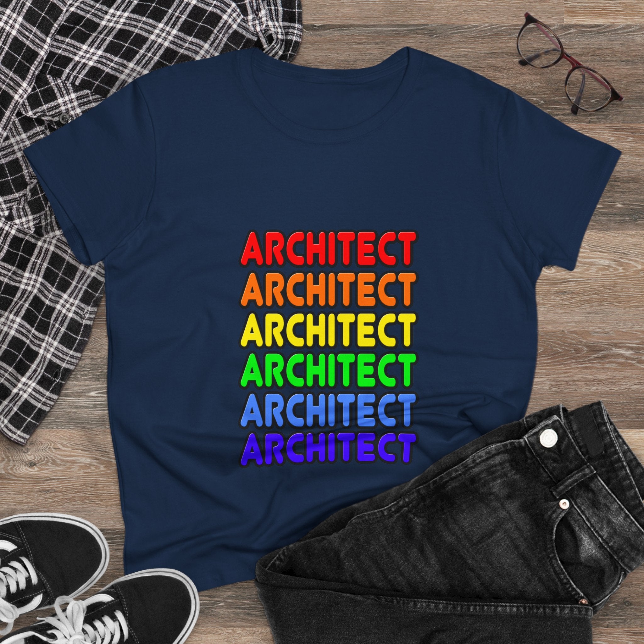 Rainbow Architect - Women's Midweight Cotton Tee