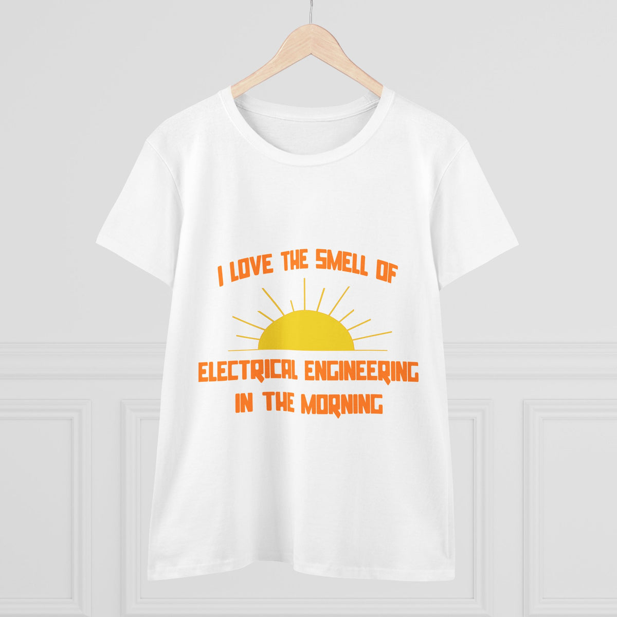 Smell of Electrical Engineering in the Morning - Women's Midweight Cotton Tee
