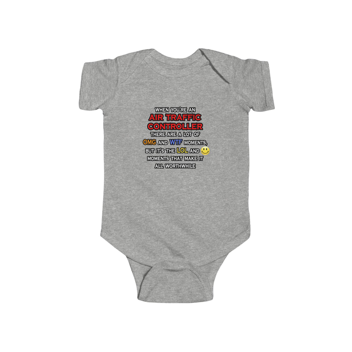 Funny Air Traffic Controller ... OMG WTF LOL - Infant Fine Jersey Bodysuit
