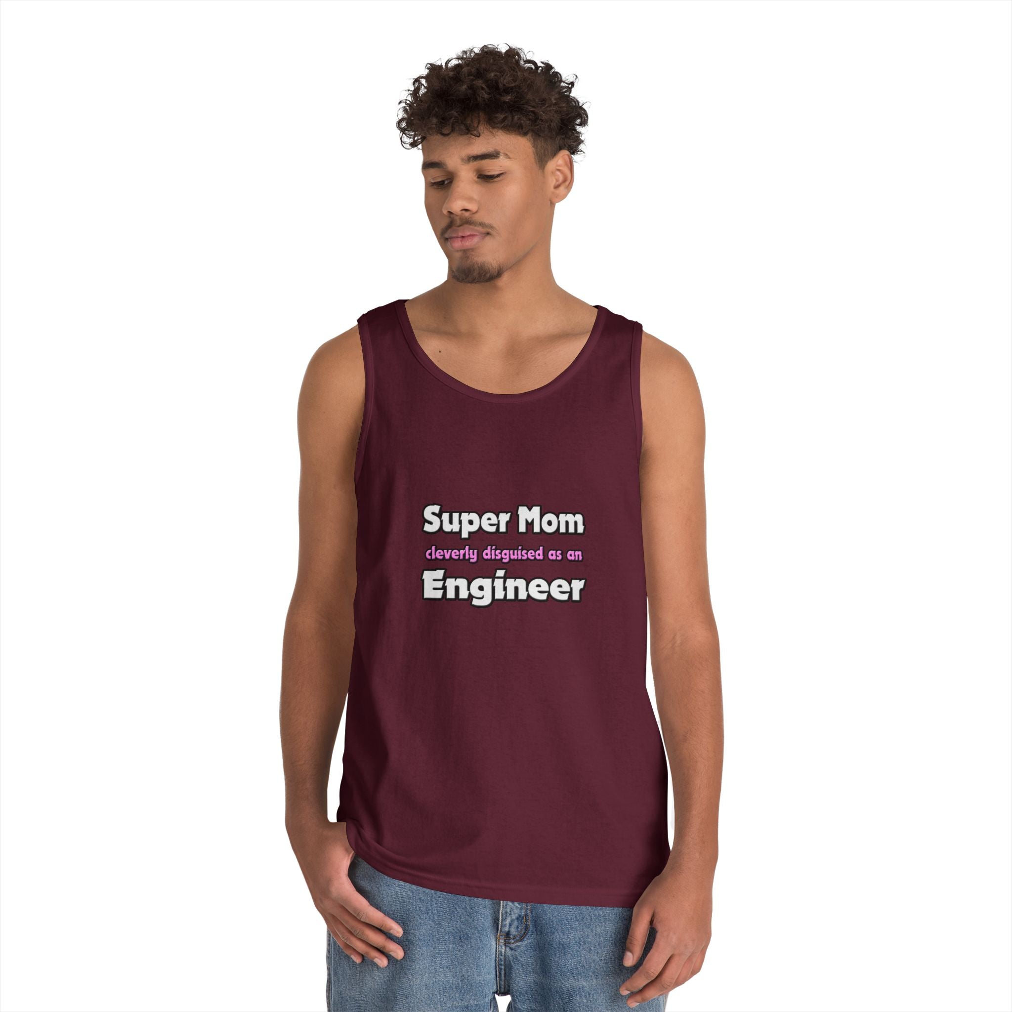 Super Mom ... Engineer - Unisex Heavy Cotton Tank Top