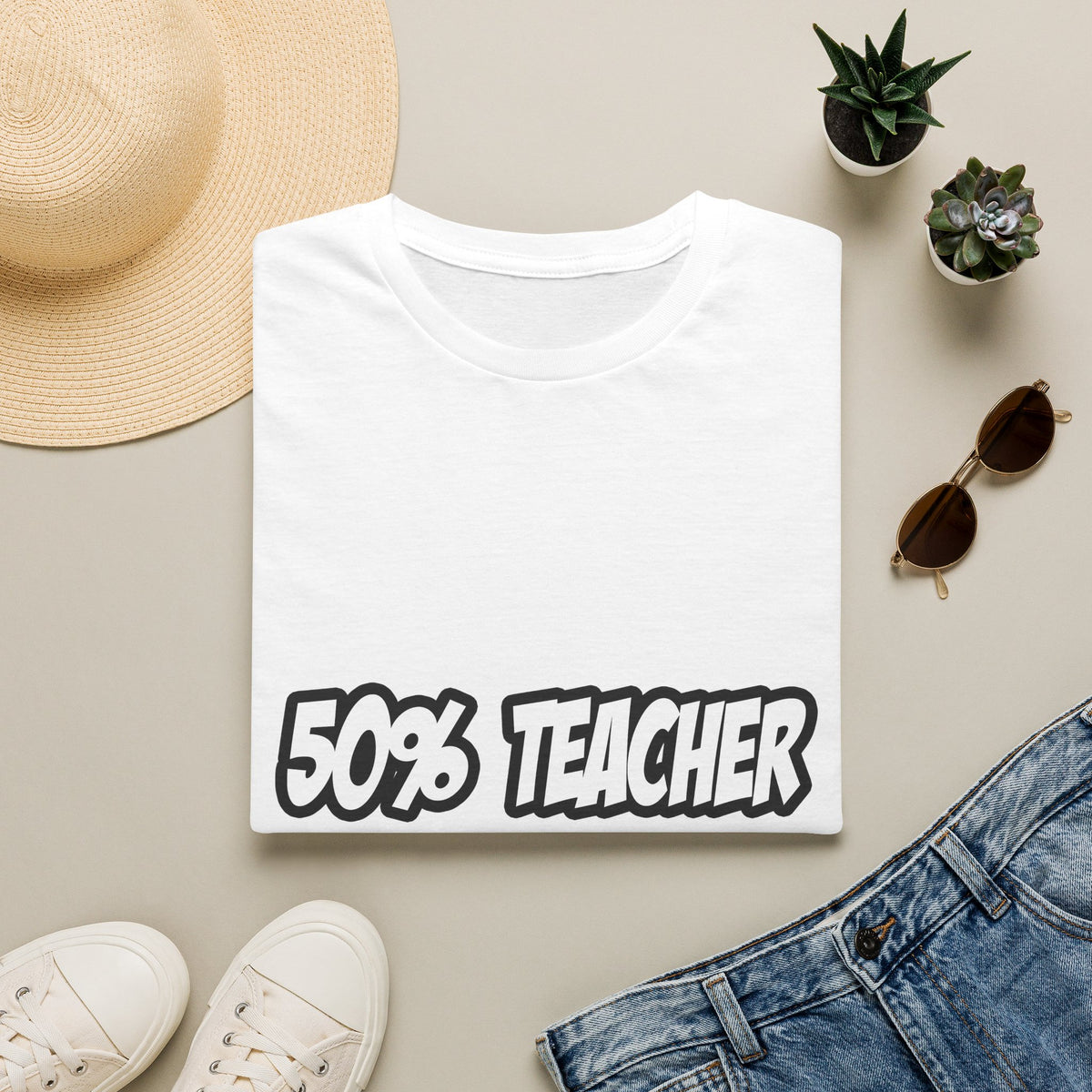Half Teacher...Half Superhero - Unisex Softstyle T-Shirt