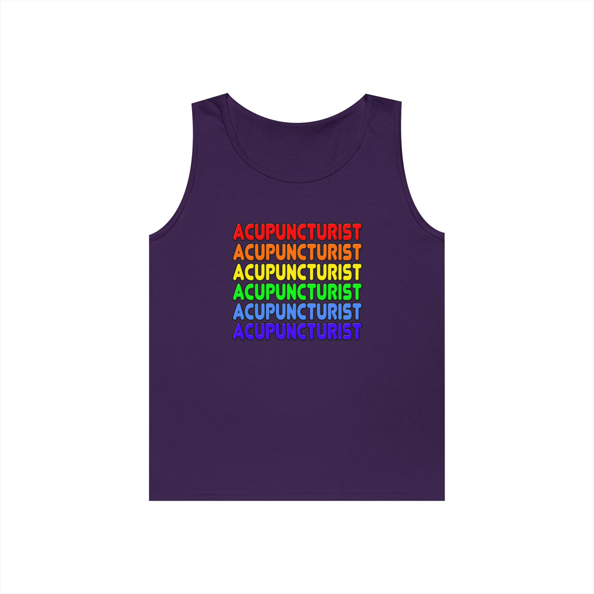 Rainbow Acupuncturist - Unisex Heavy Cotton Tank Top