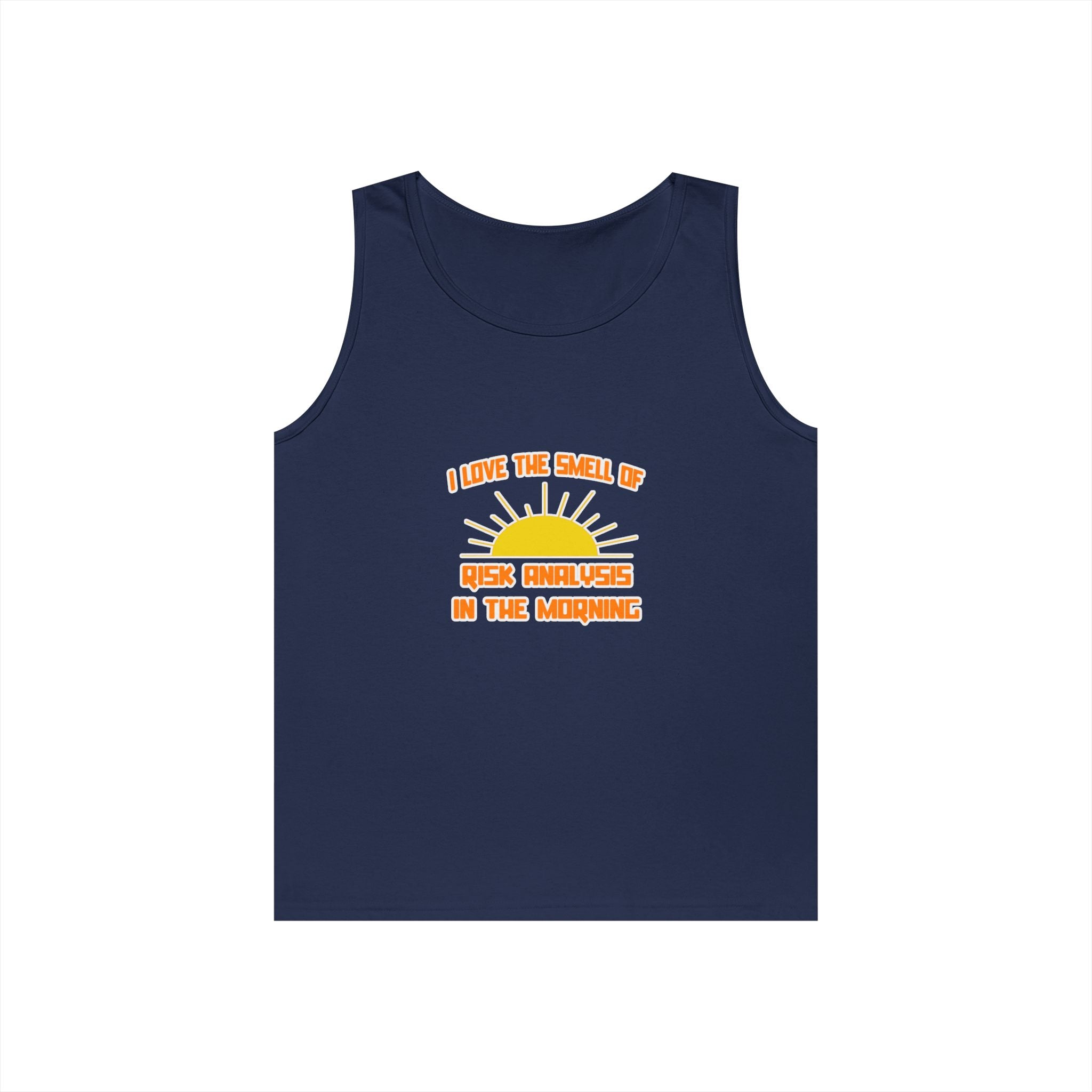 Smell of Risk Analysis in the Morning - Unisex Heavy Cotton Tank Top